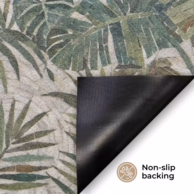 Planten - Tropisch - Mozaïek - Natuur - Groen Deurmat klein -antislip_EN
