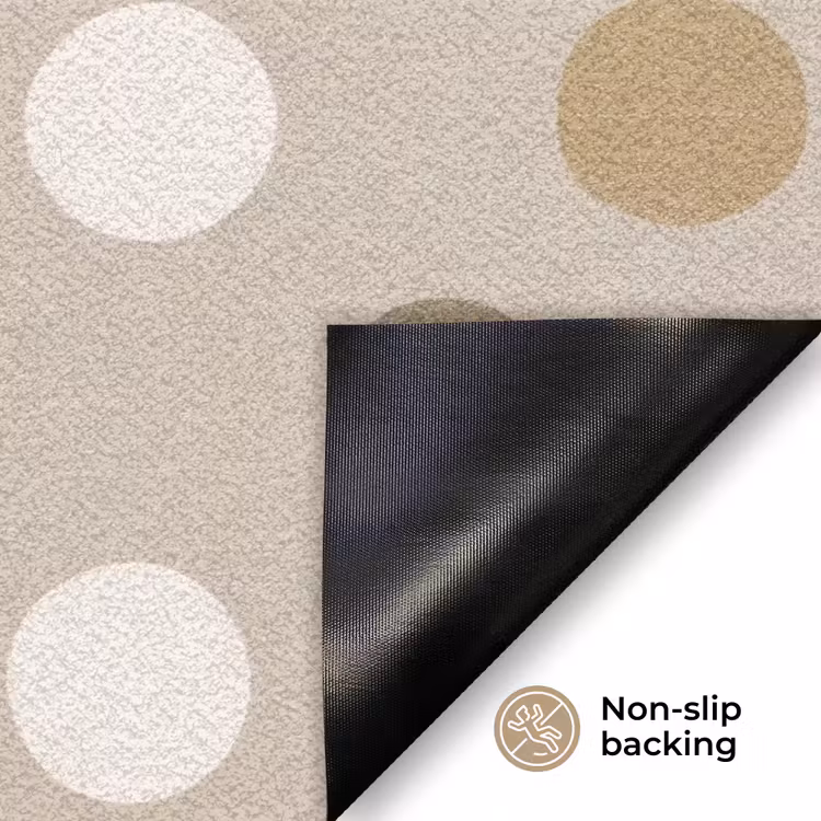 Polka - Dots - Beige Deurmat klein 898 -antislip_EN