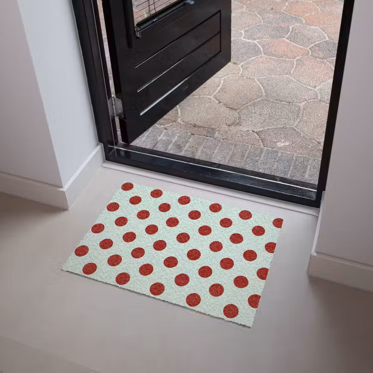 Polka - Dots - Rood Deurmat klein 898 -sfeer5