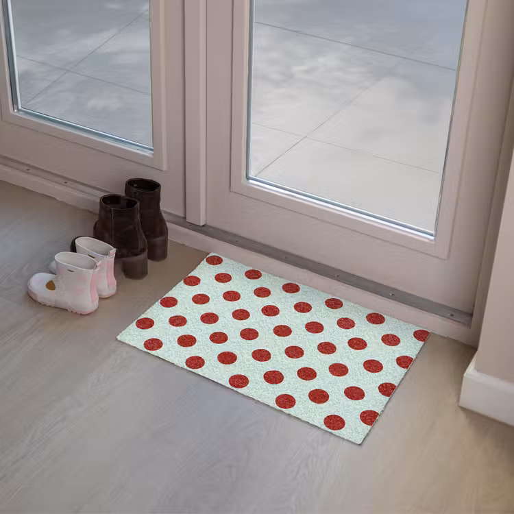 Polka - Dots - Rood Deurmat klein 898 -sfeer3