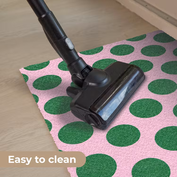 Polkadots - Patroon - Groen Deurmat klein 898 -reinigen_EN