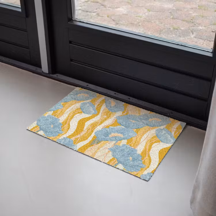 Papavers - Botanisch - Blauw Deurmat klein 898 -sfeer2