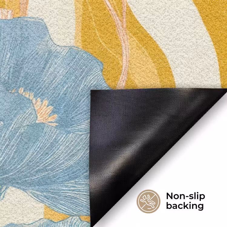 Papavers - Botanisch - Blauw Deurmat klein 898 -antislip_EN