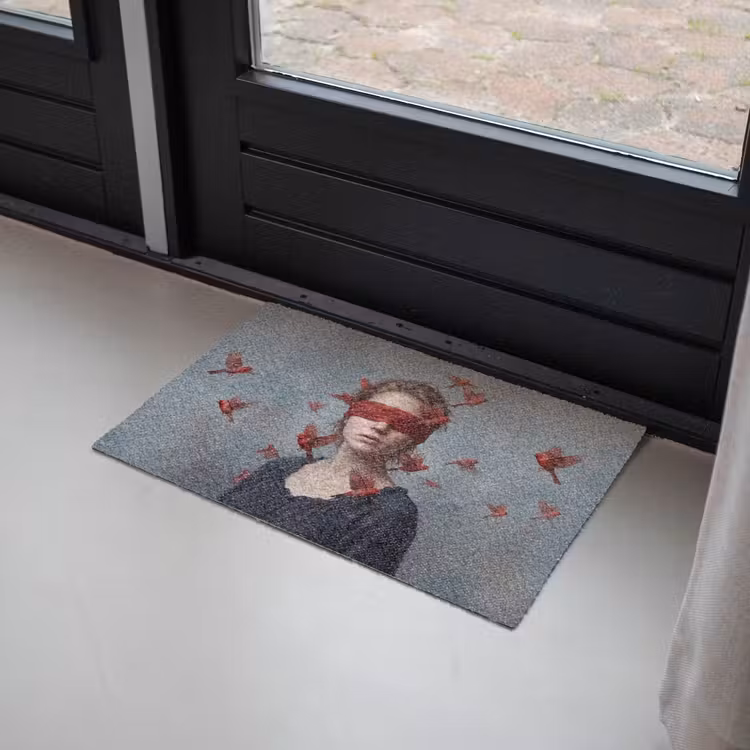 Portret - Krachtig - Rood Deurmat klein -sfeer2