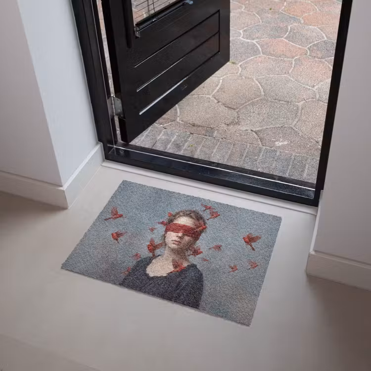 Portret - Krachtig - Rood Deurmat klein -sfeer5