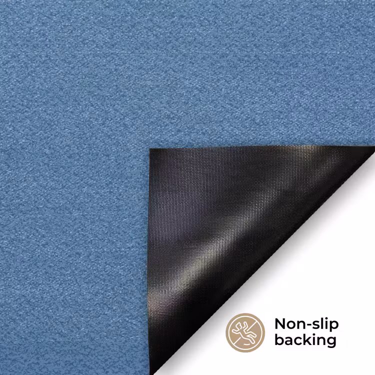 Portret - Zonnebril - Rook - Abstract - Blauw Deurmat klein -antislip_EN