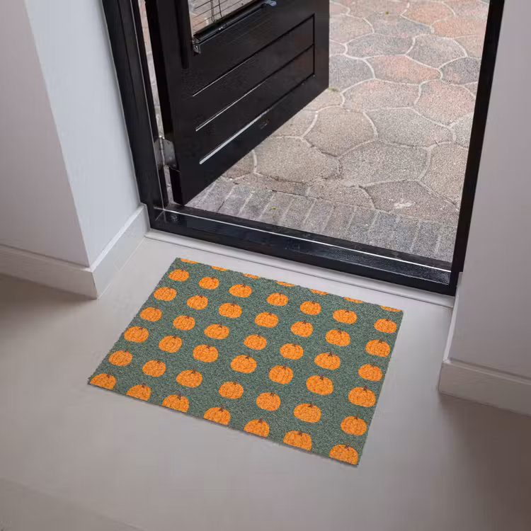 Pompoen - Patroon - Oranje Deurmat klein 898 -sfeer5