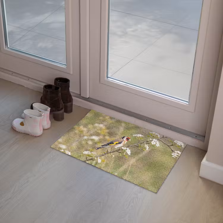 Putter - Bloesem - Lente - Natuur - Kleurrijk Deurmat klein -sfeer3