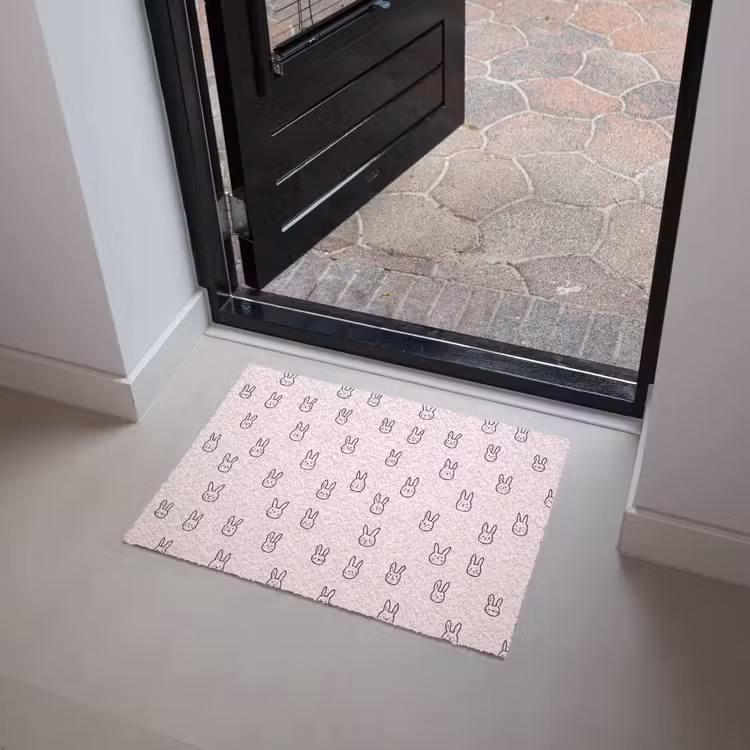 Konijnen - Minimalistisch - Roze Deurmat klein 898 -sfeer5