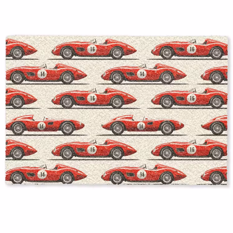 Raceauto - Retro - Rood Deurmat klein 898 -zkaufland3d