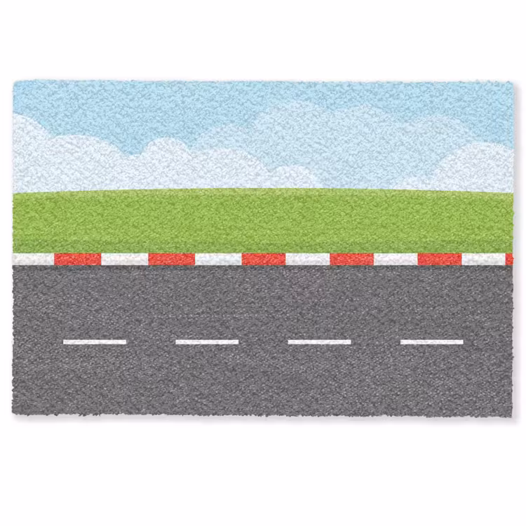 Racebaan - Illustratie - Sport - Kleurrijk Deurmat klein -zkaufland3d
