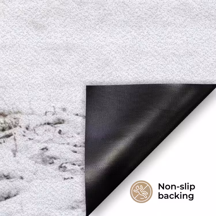 Rendier - Gewei - Sneeuw - Winter Deurmat klein -antislip_EN