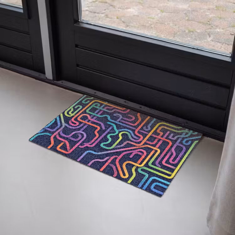 Retro - Abstract - Neon Deurmat klein -sfeer2