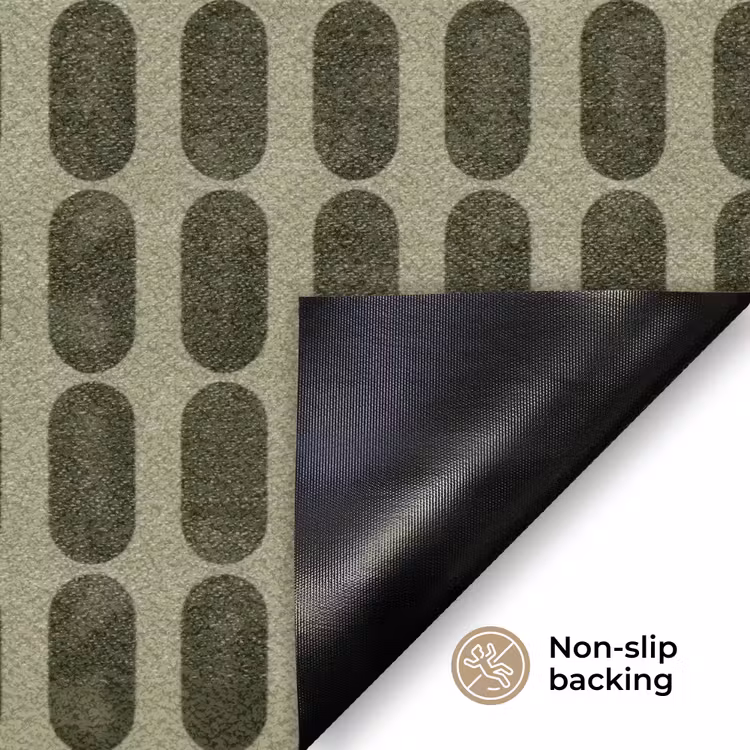 Ritmisch - Effect - Groen Deurmat klein 898 -antislip_EN