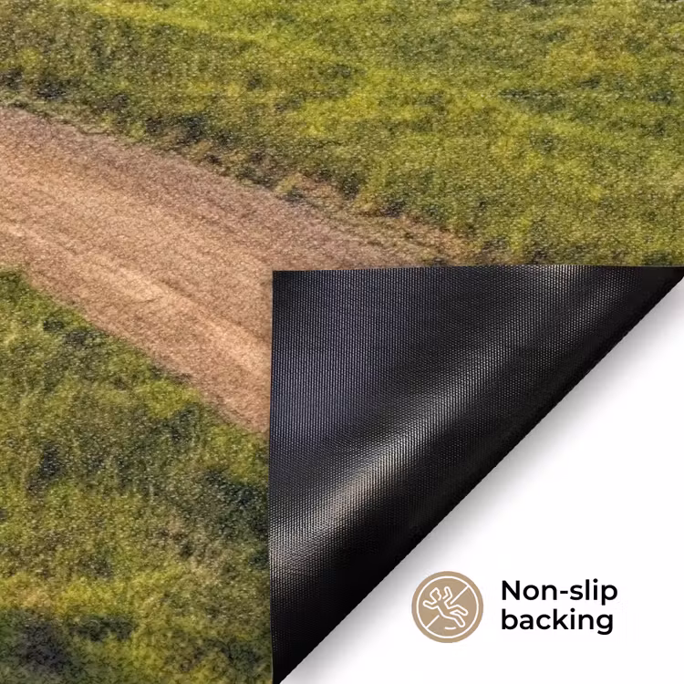 Weg - Weide - Natuur - Groen Deurmat klein -antislip_EN