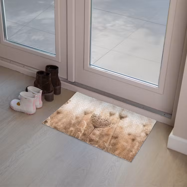 Schermbloem - Droogbloem - Winter - Beige - Minimalistisch Deurmat klein -sfeer3