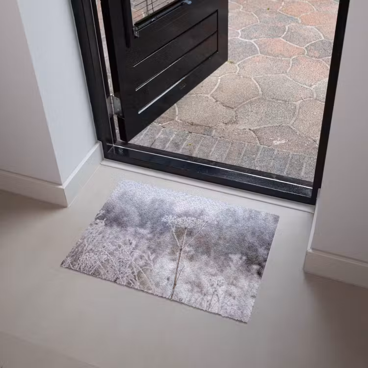 Schermbloem - Rijp - Kristallen - Winter - Delicaat Deurmat klein -sfeer5