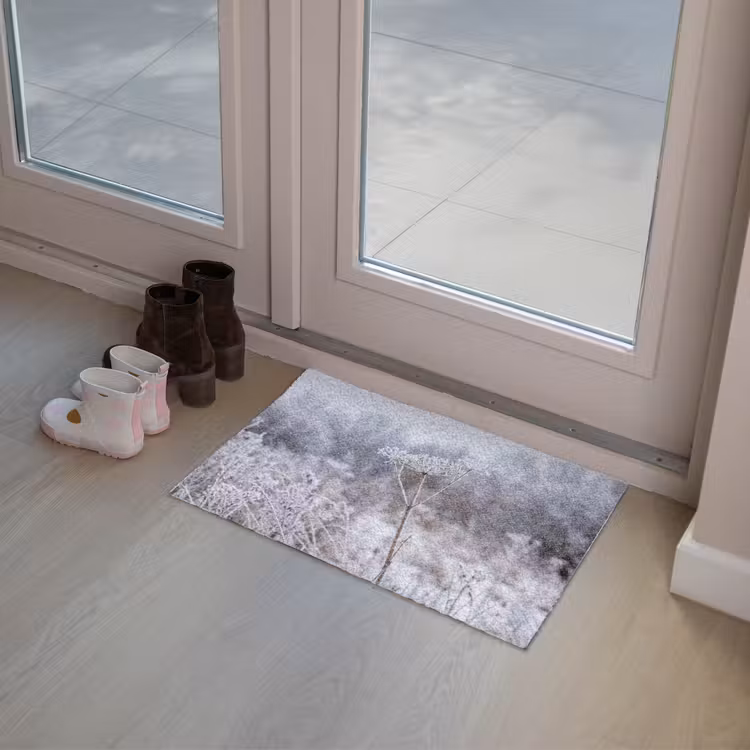 Schermbloem - Rijp - Kristallen - Winter - Delicaat Deurmat klein -sfeer3