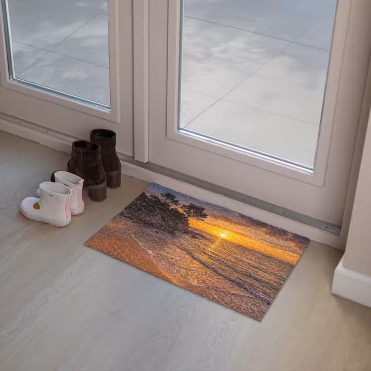 Zee - Kust - Zonsondergang - Natuur - Oranje Deurmat klein -sfeer3
