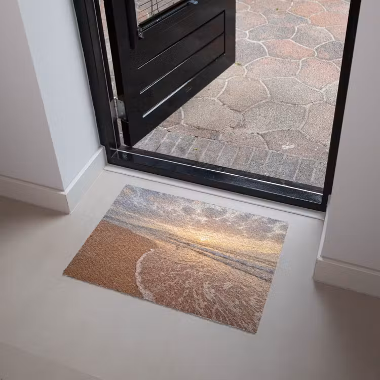 Zee - Kustlijn - Wolken - Landschap - Oranje Deurmat klein -sfeer5