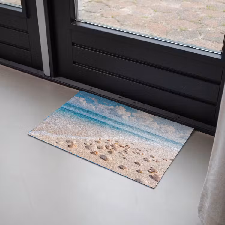Schelpen - Strand - Natuur - Beige Deurmat klein -sfeer2
