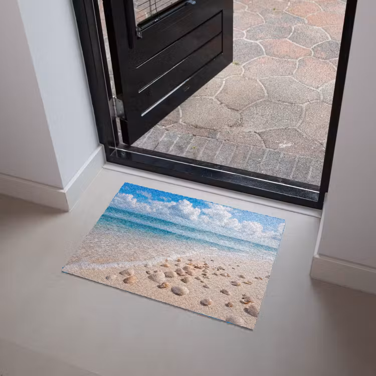 Schelpen - Strand - Natuur - Beige Deurmat klein -sfeer5