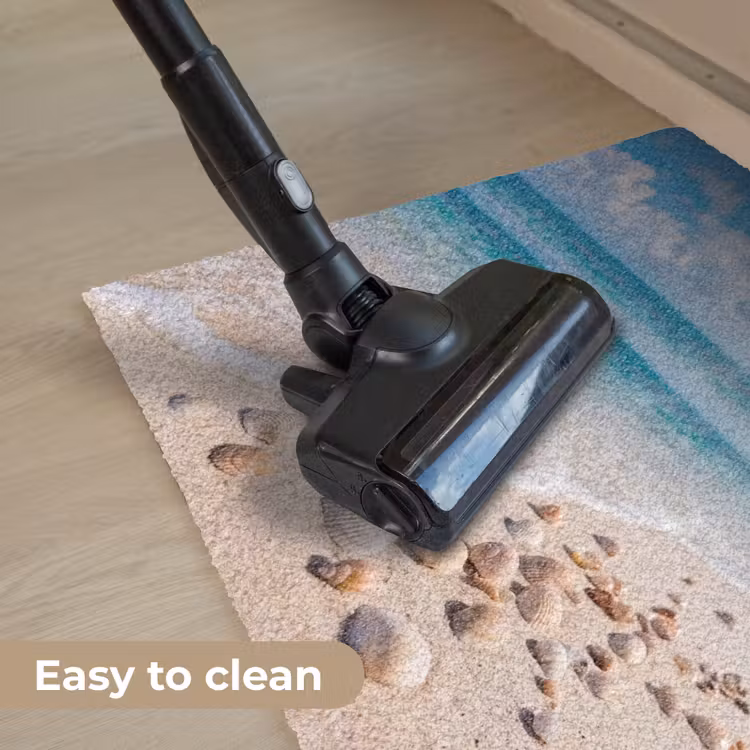 Schelpen - Strand - Natuur - Beige Deurmat klein -reinigen_EN
