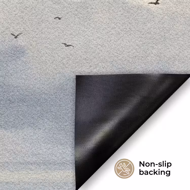 Lucht - Wolken - Natuur - Klassiek - Blauw Deurmat klein -antislip_EN