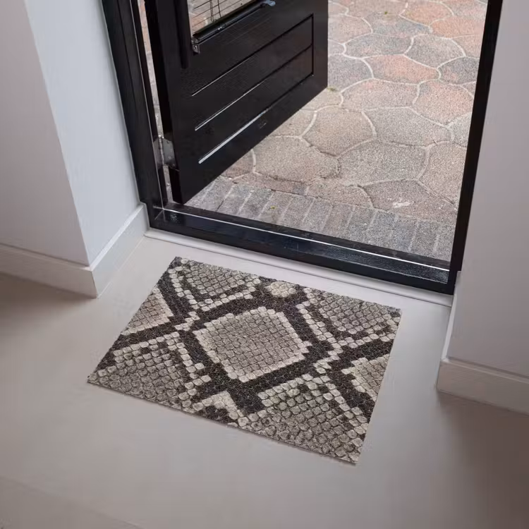 Slangenleer - Patroon - Beige Deurmat klein -sfeer5