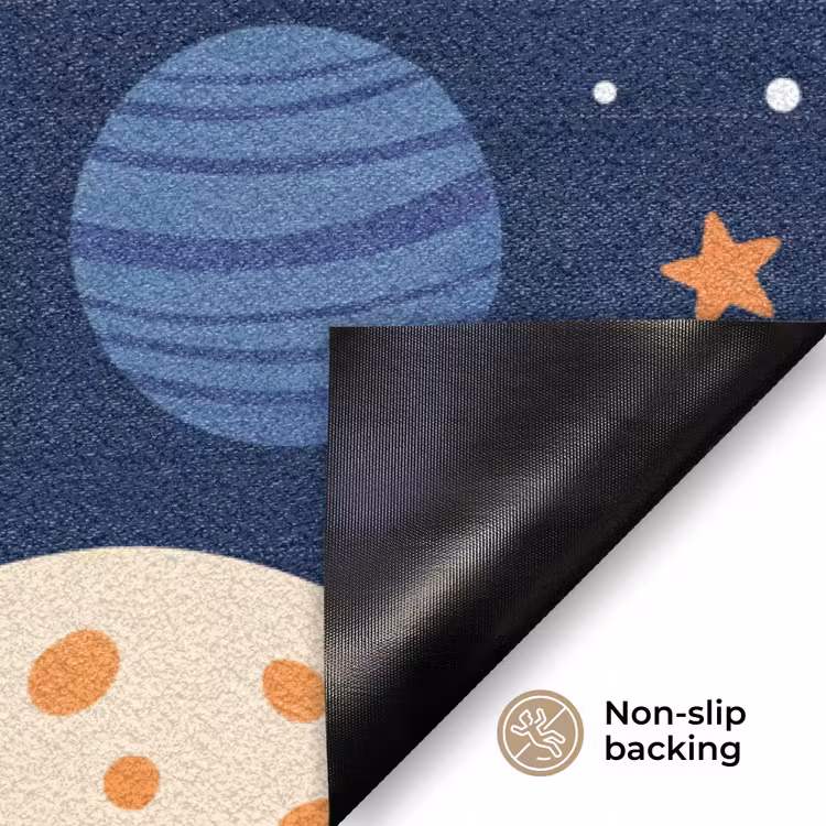 Ruimte - Planeten - Kleurrijk Deurmat klein -antislip_EN