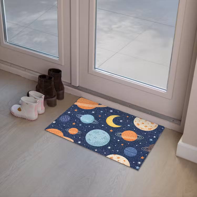 Ruimte - Planeten - Kleurrijk Deurmat klein -sfeer3