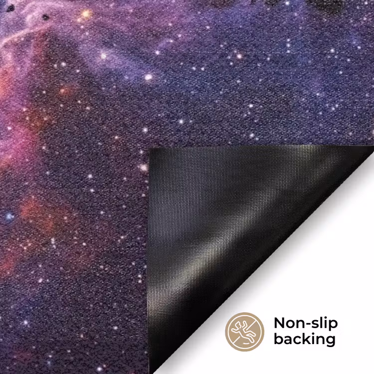 Space - Stars - Abstract - Colorful Deurmat klein -antislip_EN