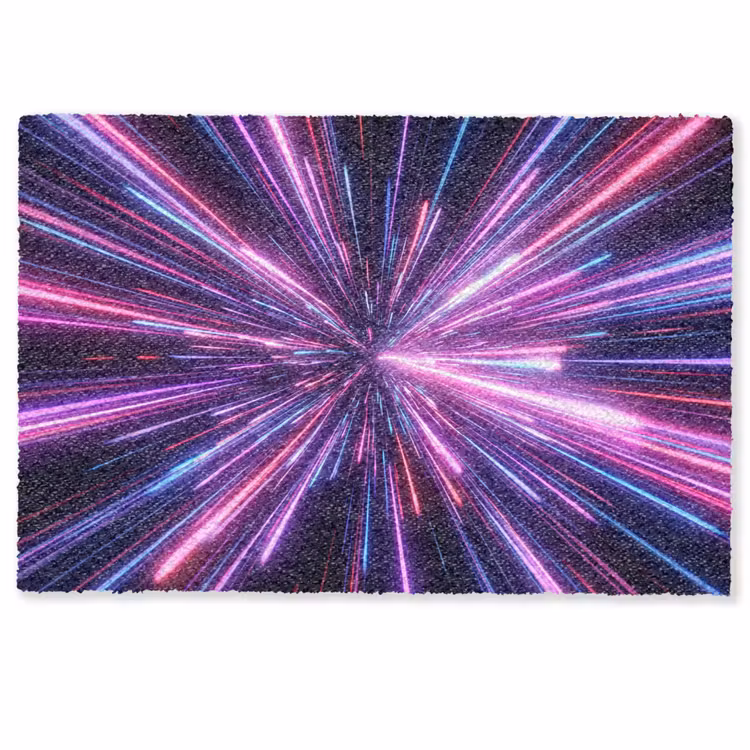 Lichtsnelheid - Ruimte - Roze - Paars Deurmat klein -zkaufland3d