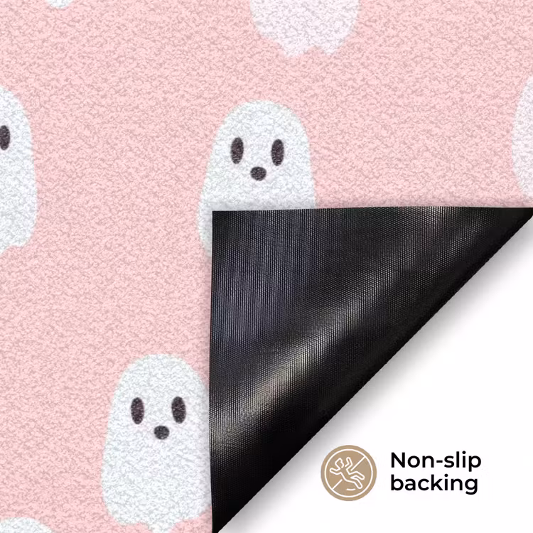 Spookjes - Patroon - Roze Deurmat klein 898 -antislip_EN