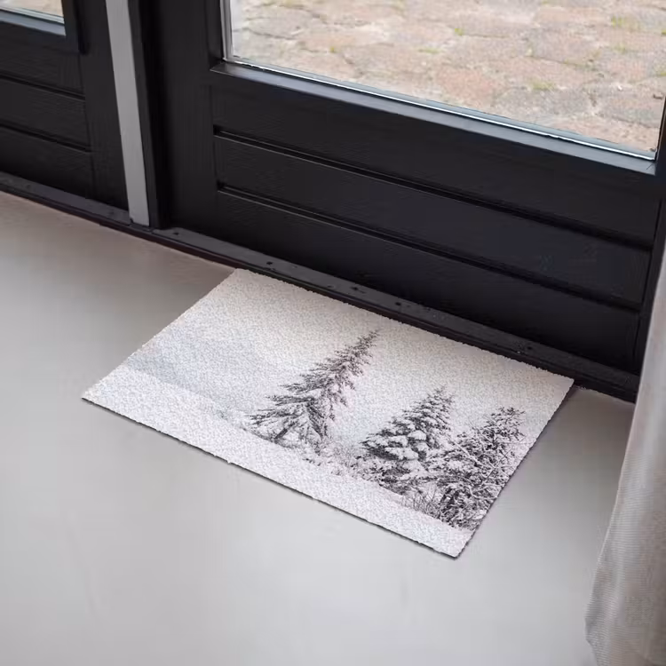 Fijnsparren - Sneeuw - Winter - Landschap - Stilte Deurmat klein -sfeer2