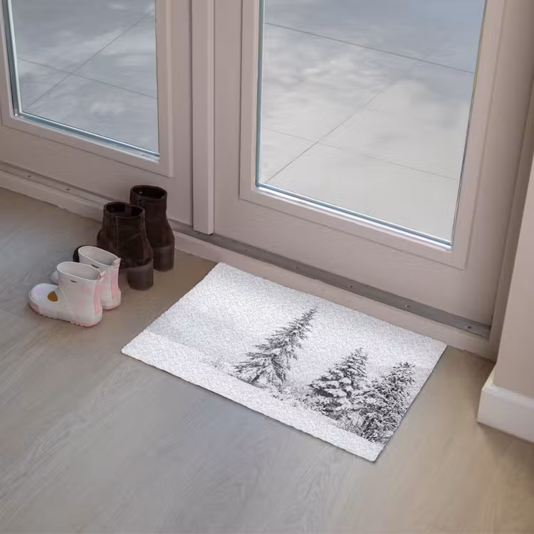 Fijnsparren - Sneeuw - Winter - Landschap - Stilte Deurmat klein -sfeer3
