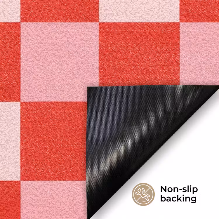 Vierkant - Klassiek - Rood Deurmat klein 898 -antislip_EN