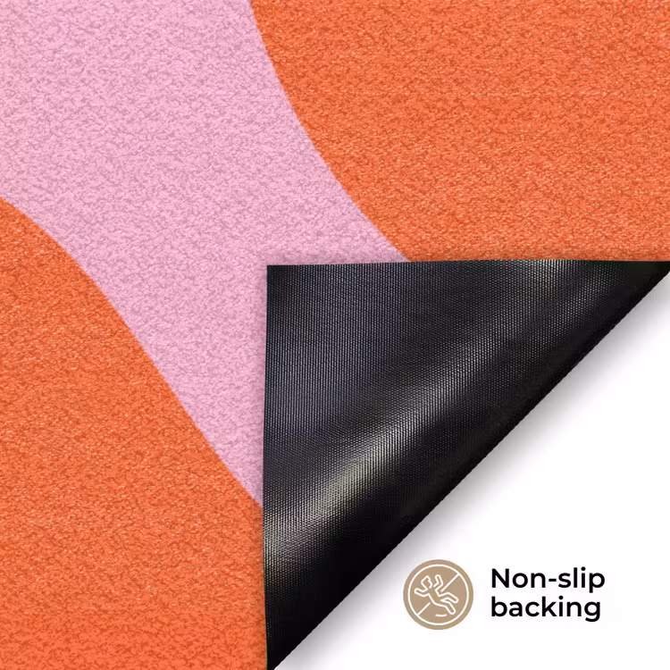 Vlekken - Rood - Roze - Patroon - Minimalistisch Deurmat klein -antislip_EN
