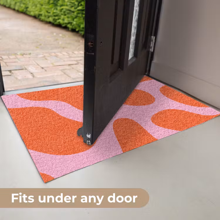 Vlekken - Rood - Roze - Patroon - Minimalistisch Deurmat klein -USP_EN