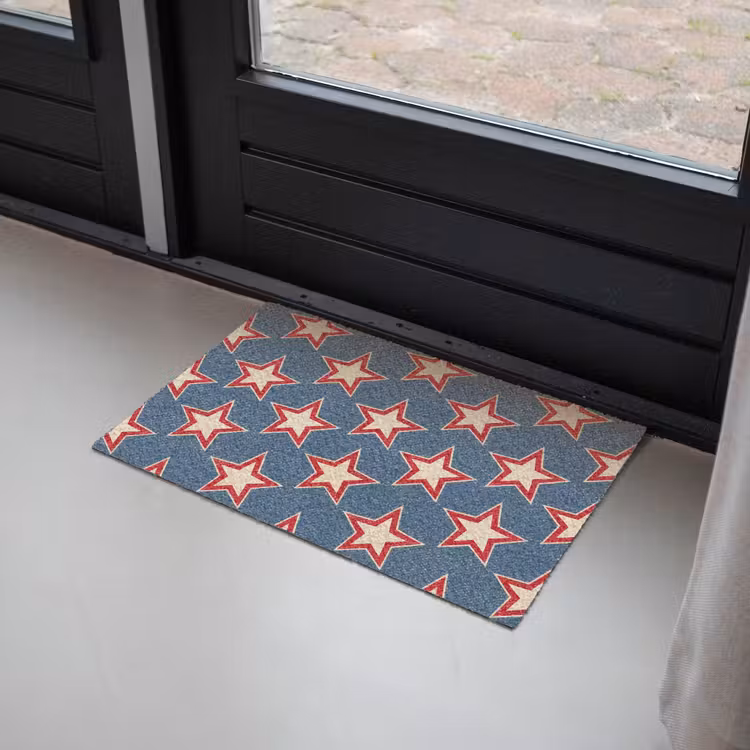 Ster - Klassiek - Blauw Deurmat klein 898 -sfeer2