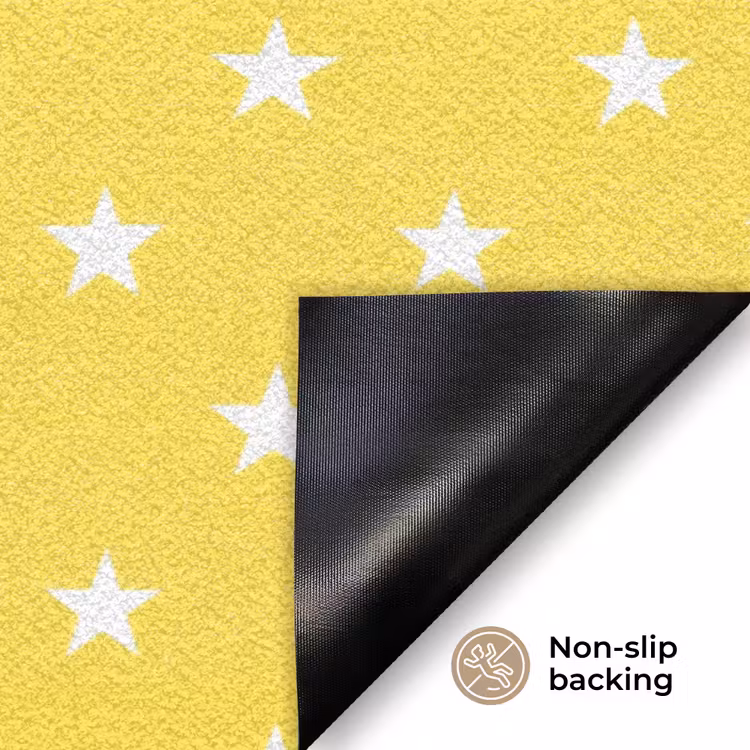 Sterren - Patroon - Minimalistisch - Geel Deurmat klein 898 -antislip_EN