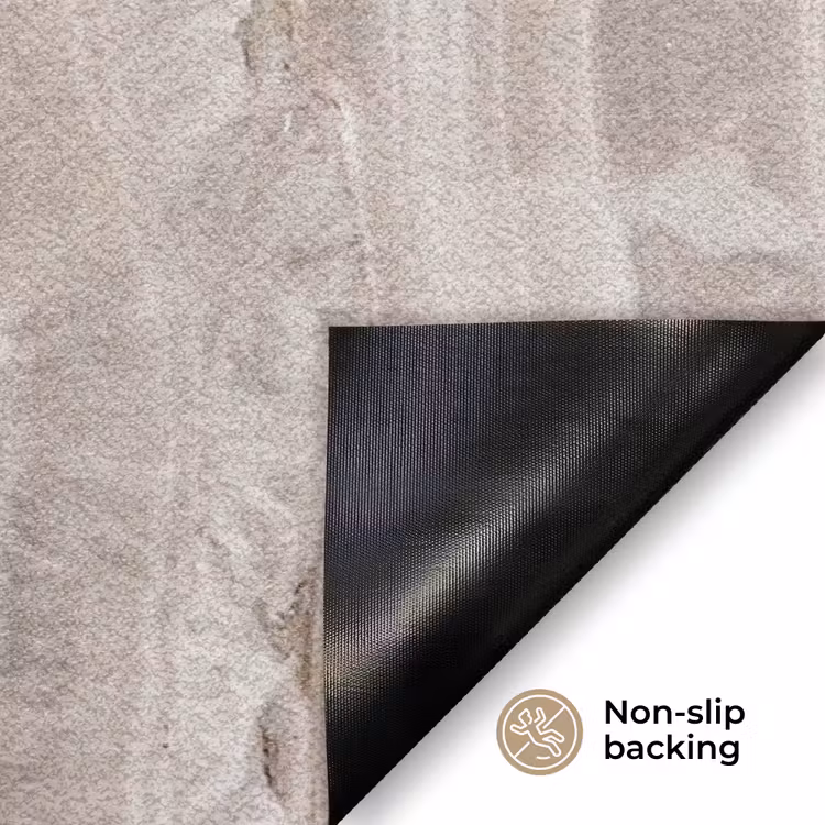 Steen - Textuur - Abstract - Beige - Wit Deurmat klein -antislip_EN
