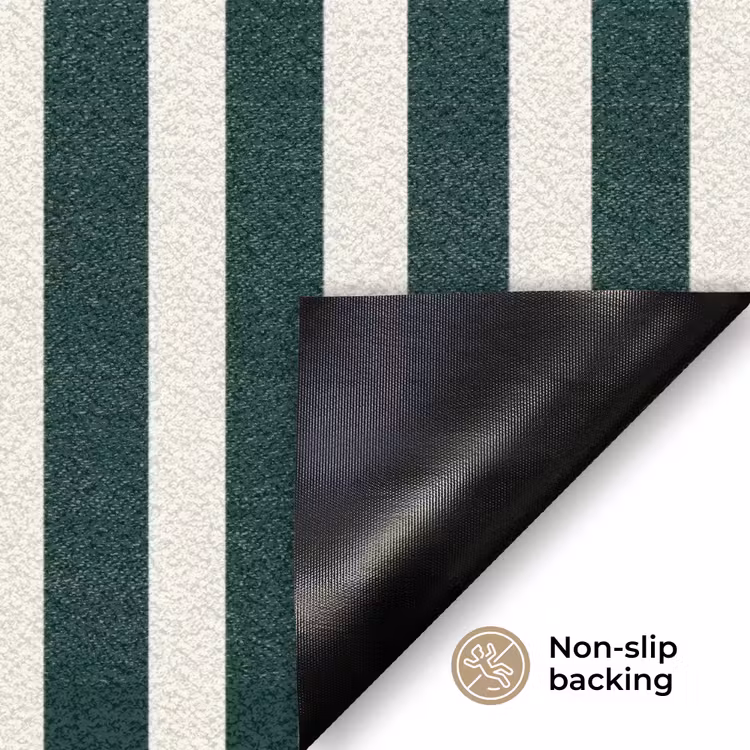 Strepen - Klassiek - Groen Deurmat klein 898 -antislip_EN