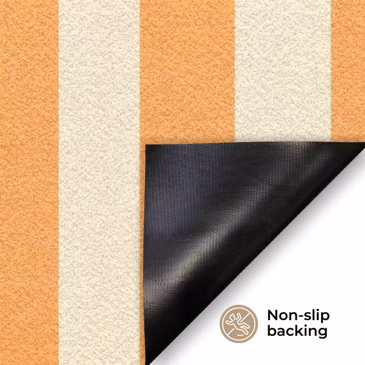 Strepen - Patroon - Oranje Deurmat klein 898 -antislip_EN
