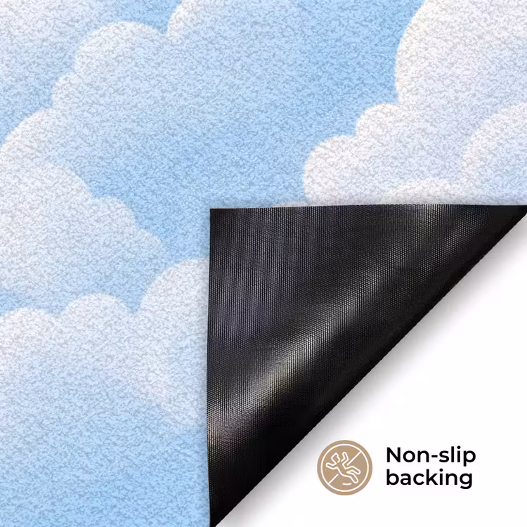 Zon - Vogels - Lucht - Natuur - Geel Deurmat klein -antislip_EN