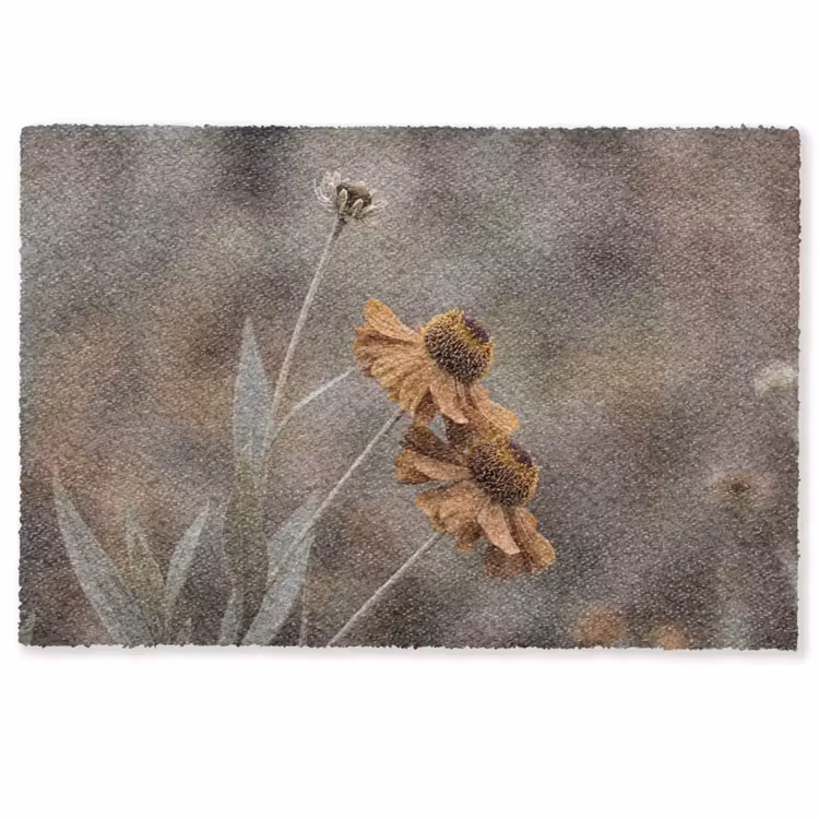 Zonnehoed - Droogbloemen - Geel - Warm Deurmat klein -zkaufland3d