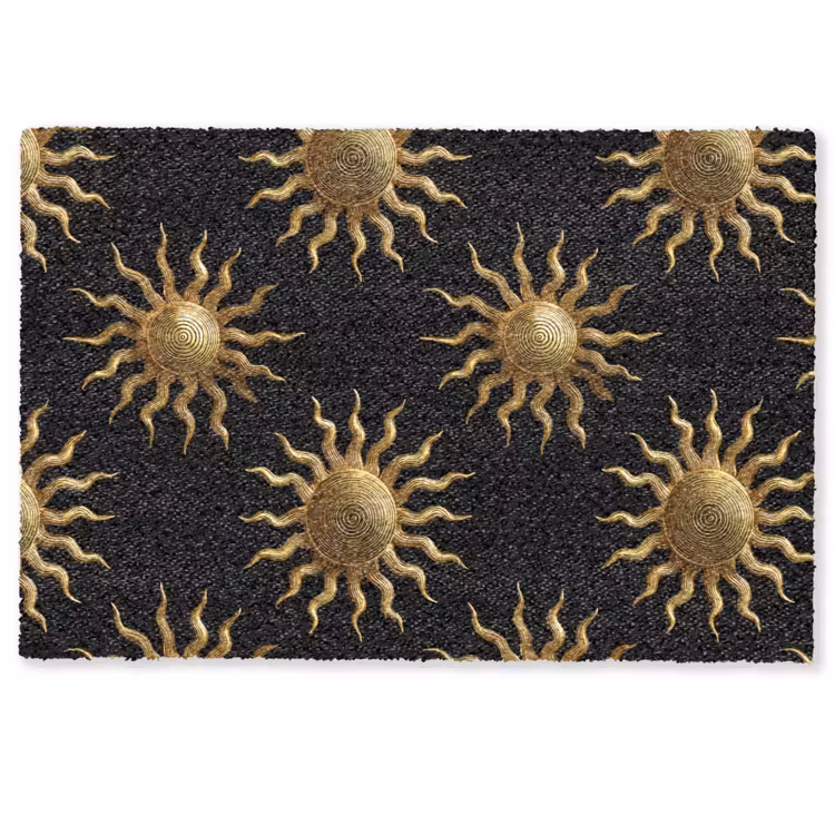 Zon - Patroon - Luxe - Goud - Zwart Deurmat klein 898 -zkaufland3d