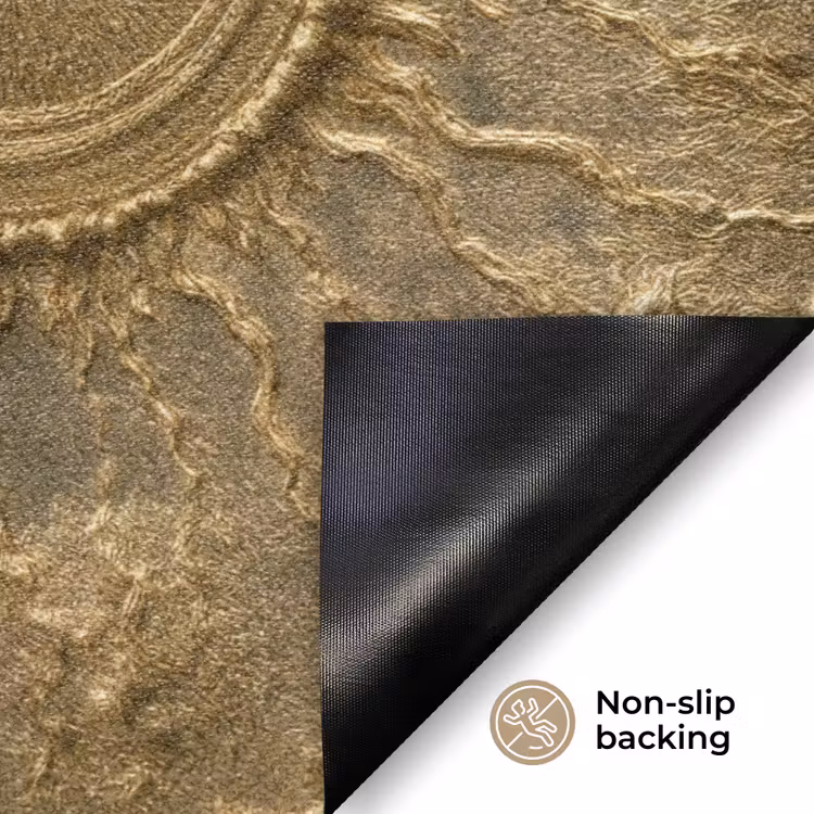 Zon - Reliëf - Antiek - Goud Deurmat klein 898 -antislip_EN