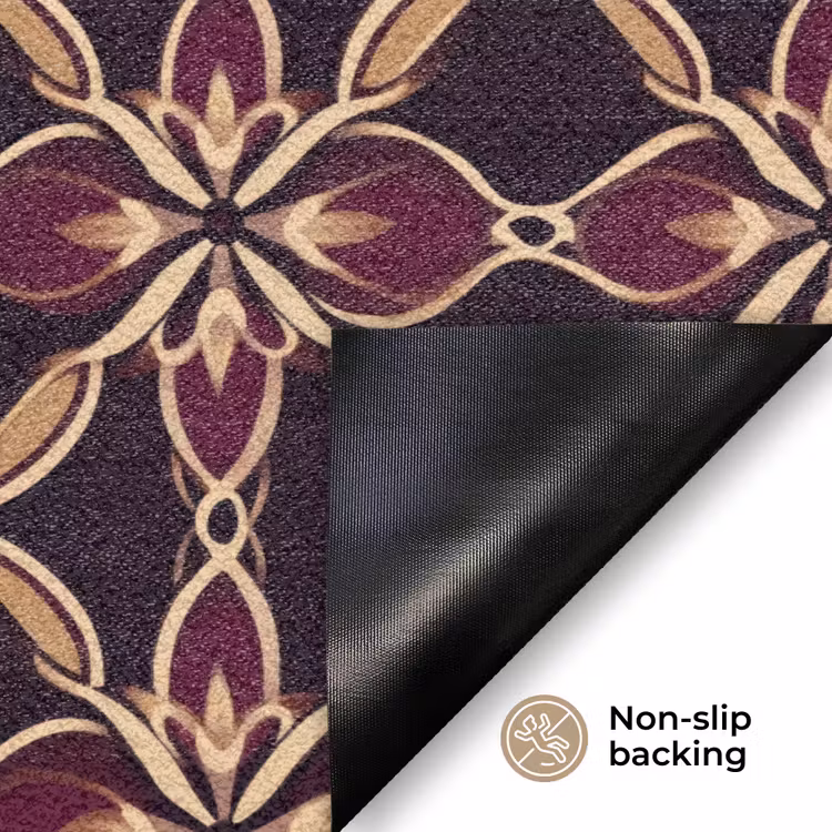 Symmetrisch - Tegel - Burgundy Deurmat klein 898 -antislip_EN