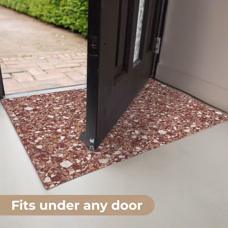 Terrazzo - Patroon - Steentextuur - Roodbruin Deurmat klein 898 -USP_EN